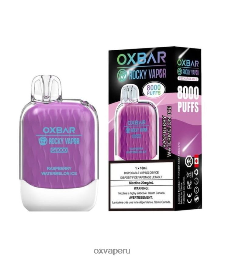 OXVA Lima - hielo de sandía frambuesa XR2Z6B40 OXVA OXBAR G8000