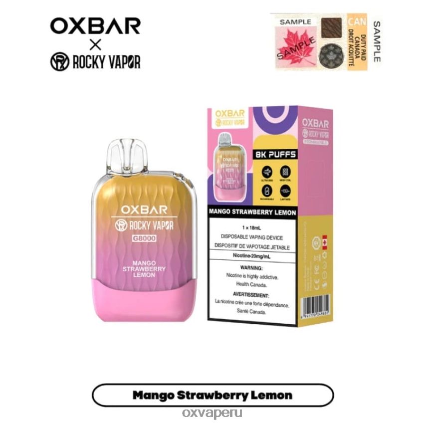 OXVA Lima - mango fresa limon XR2Z6B10 OXVA OXBAR G8000