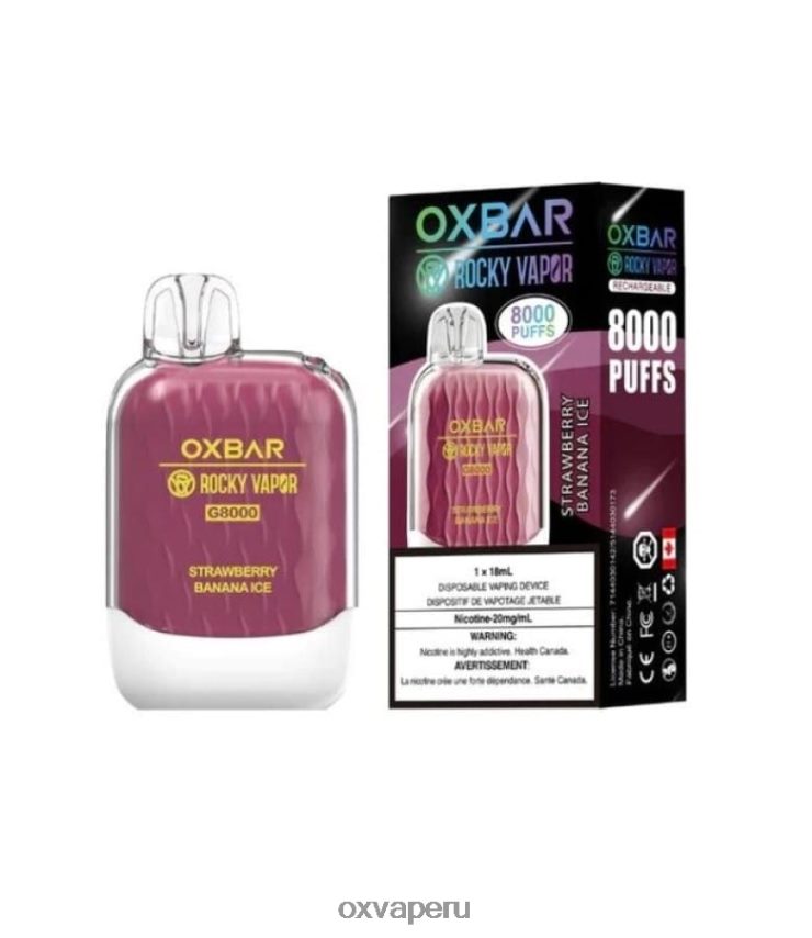 OXVA disposable pod - hielo de fresa y plátano XR2Z6B41 OXVA OXBAR G8000