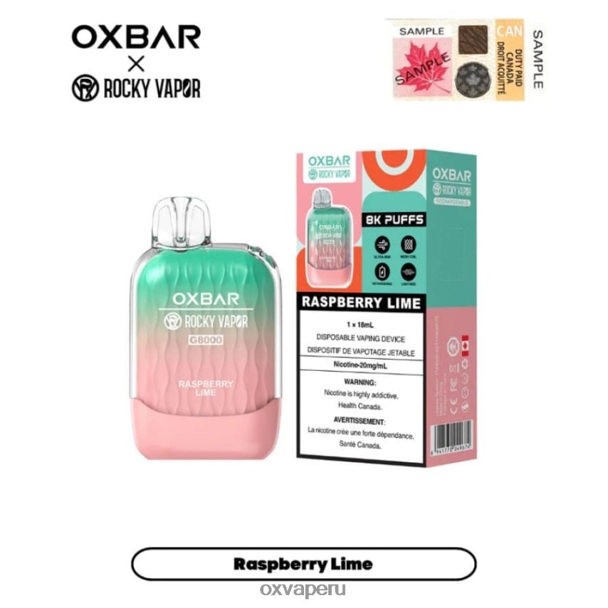 OXVA disposable pod - lima frambuesa XR2Z6B11 OXVA OXBAR G8000