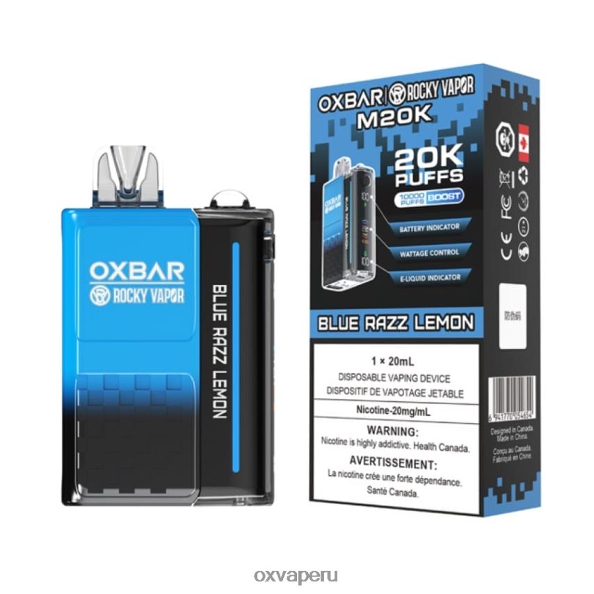 OXVA Perú - limón razz azul XR2Z6B2 OXVA OXBAR M20K