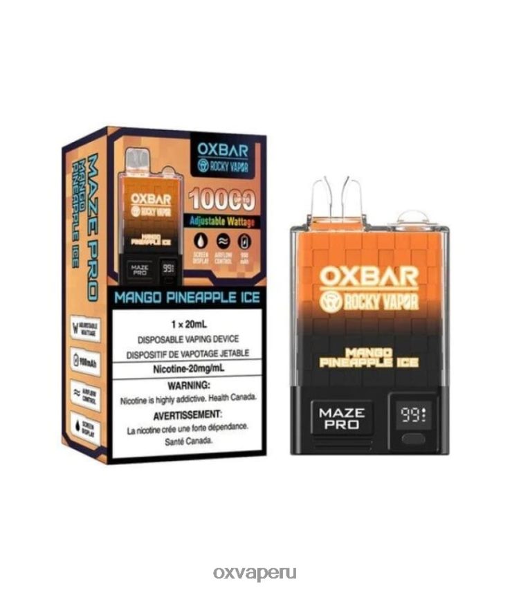 OXVA kit - hielo de piña y mango XR2Z6B29 OXVA OXBAR MAZE PRO 10000
