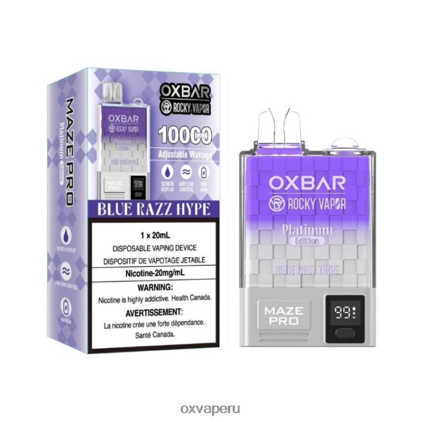 OXVA shop - bombo de razz azul XR2Z6B16 OXVA OXBAR MAZE PRO 10000